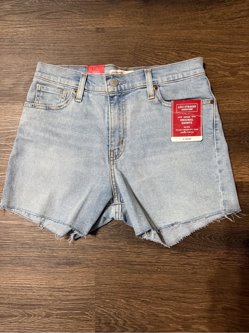 Levi's Strauss Vintage Original Light Wash Denim Cutoff Shorts Sz 2